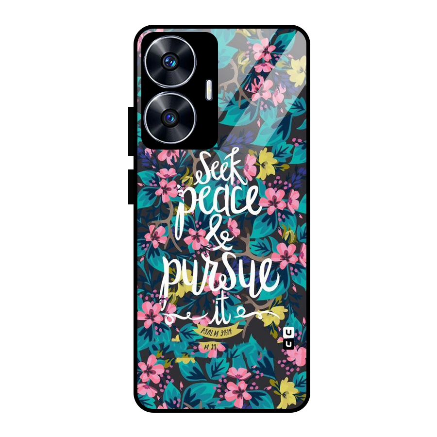 Seek Peace Glass Back Case for Realme Narzo N55