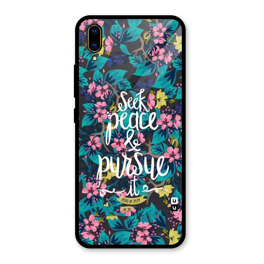 Seek Peace Glass Back Case for Vivo V11 Pro