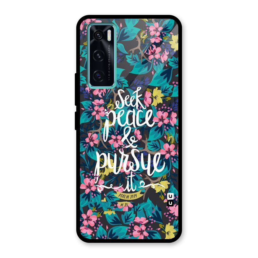 Seek Peace Glass Back Case for Vivo V20 SE