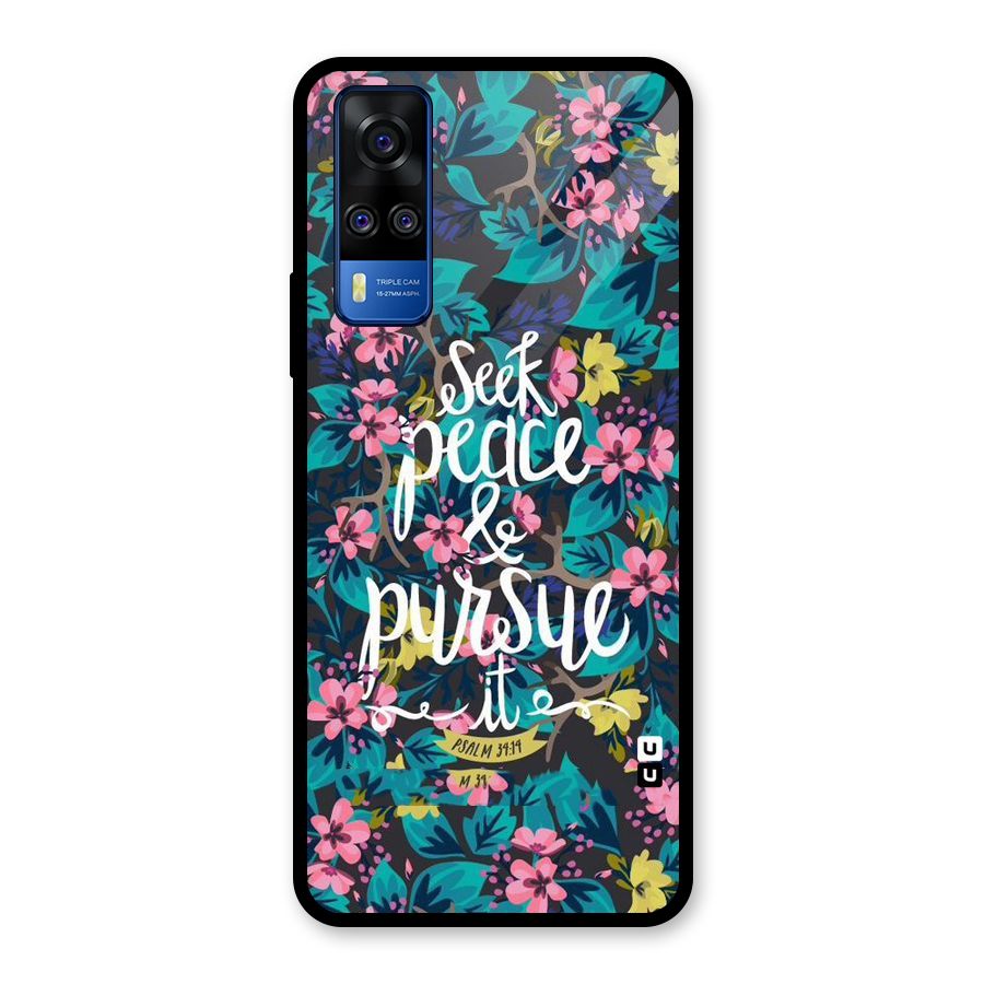 Seek Peace Glass Back Case for Vivo Y31