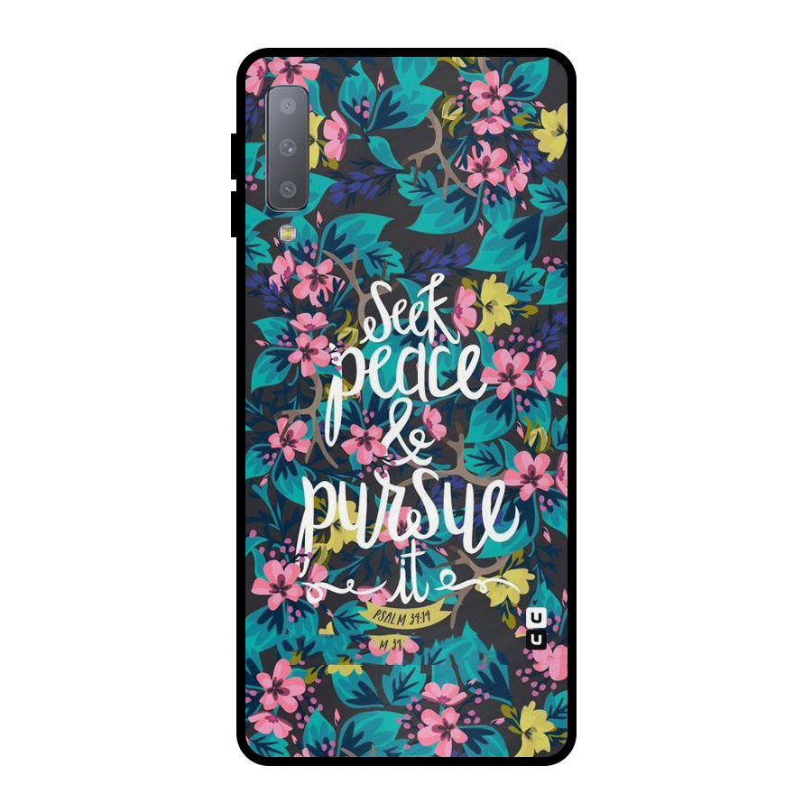 Seek Peace Metal Back Case for Galaxy A7 (2018)