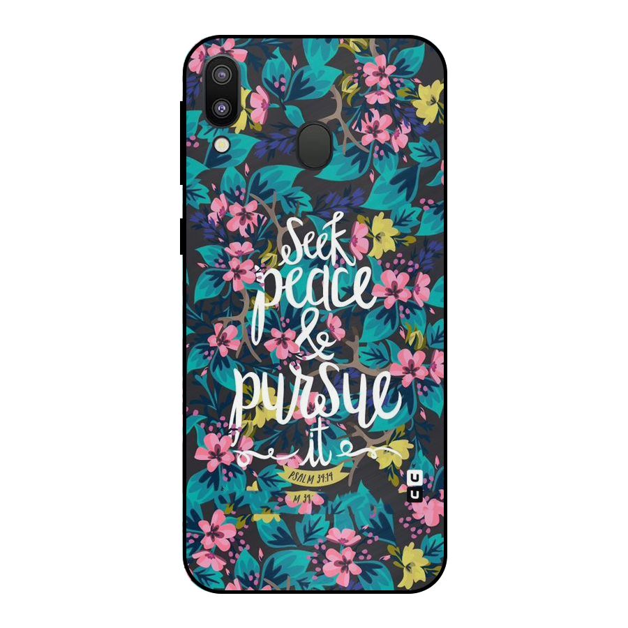 Seek Peace Metal Back Case for Galaxy M20