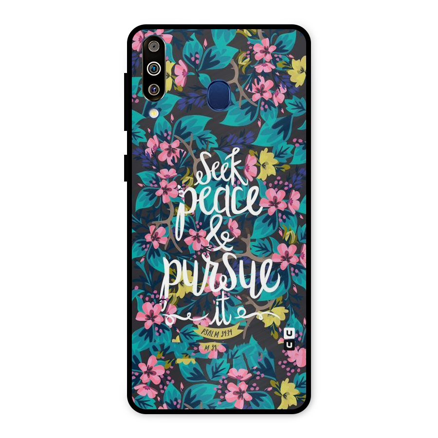 Seek Peace Metal Back Case for Galaxy M30