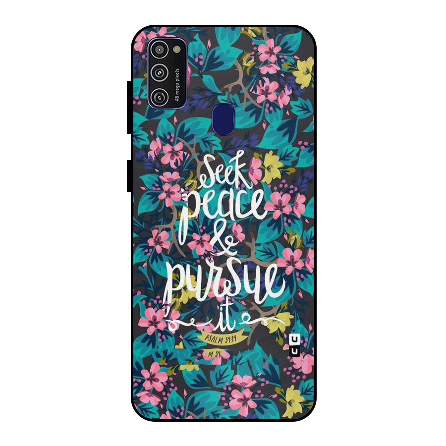 Seek Peace Metal Back Case for Galaxy M30s