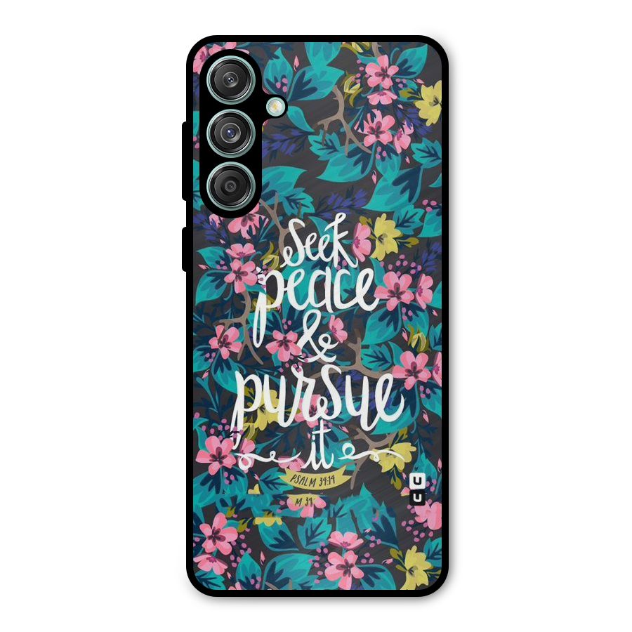 Seek Peace Metal Back Case for Galaxy M55 5G