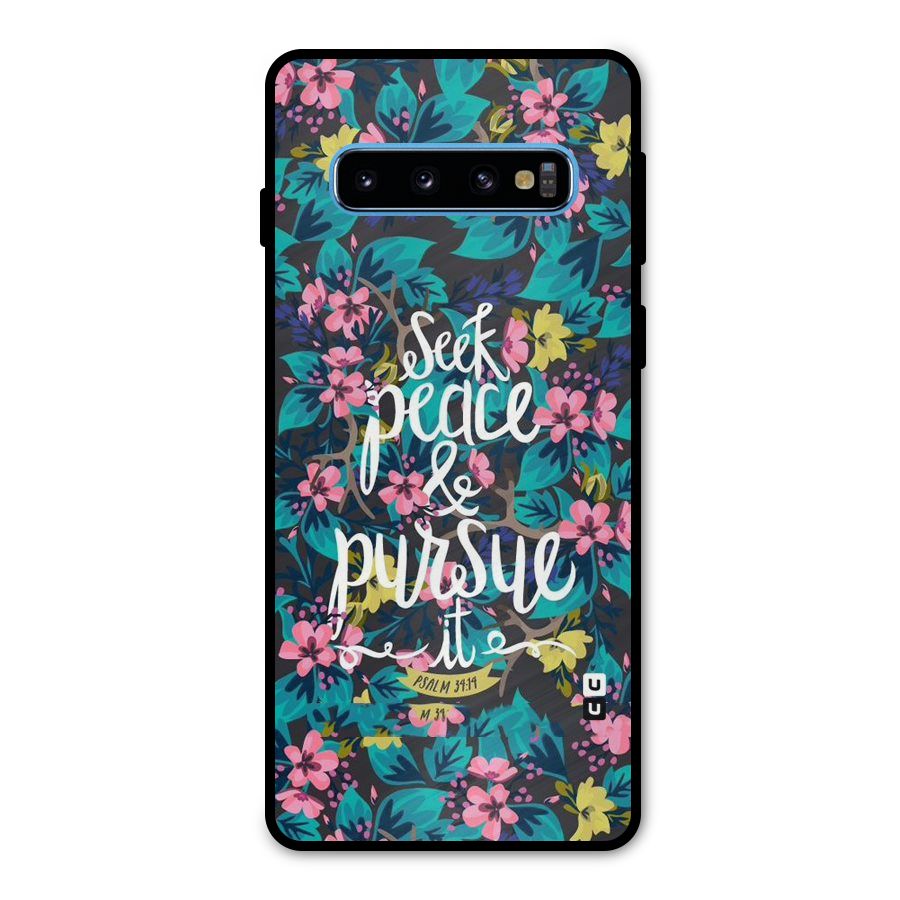 Seek Peace Metal Back Case for Galaxy S10