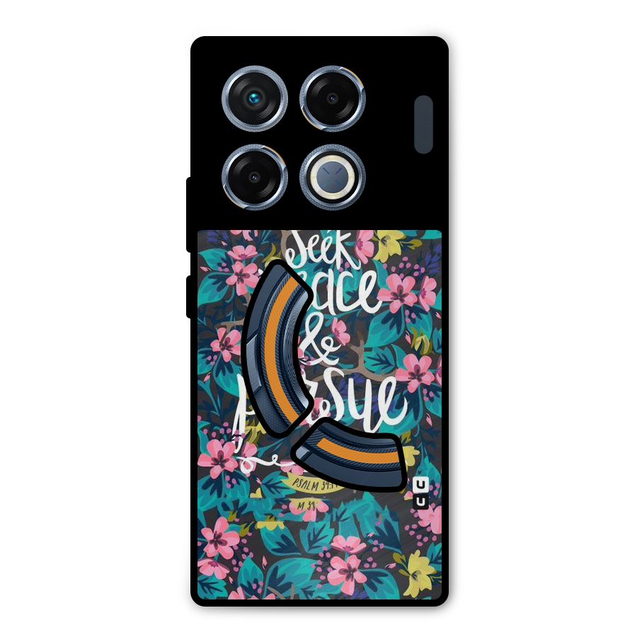 Seek Peace Metal Back Case for Infinix GT 20 Pro