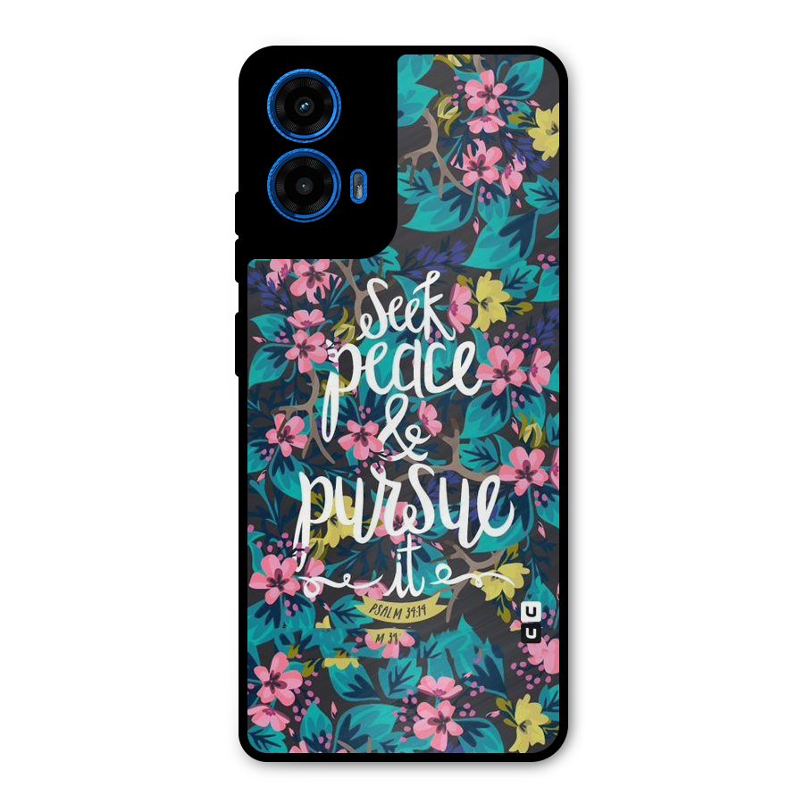 Seek Peace Metal Back Case for Moto G45