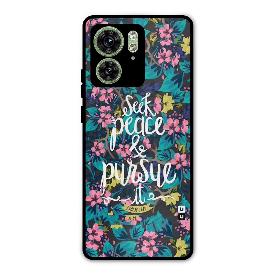 Seek Peace Metal Back Case for Motorola Edge 40 5G