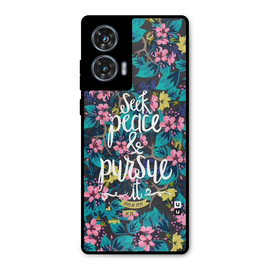 Seek Peace Metal Back Case for Motorola Edge 50 Fusion