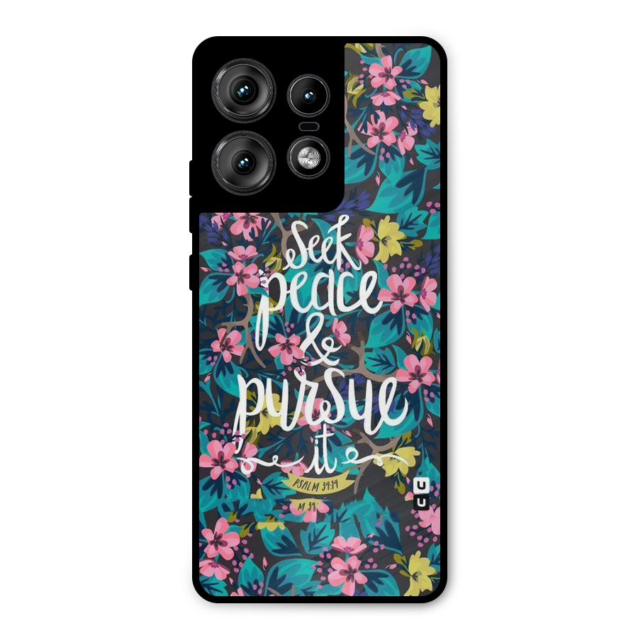 Seek Peace Metal Back Case for Motorola Edge 50 Pro