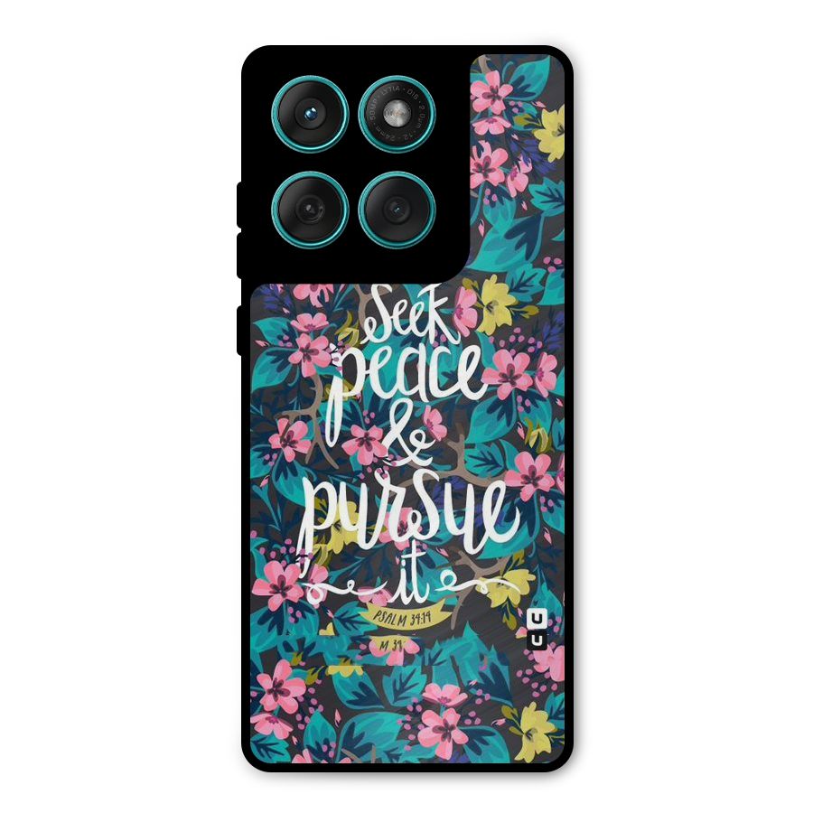 Seek Peace Metal Back Case for Motorola Edge 60 Fusion