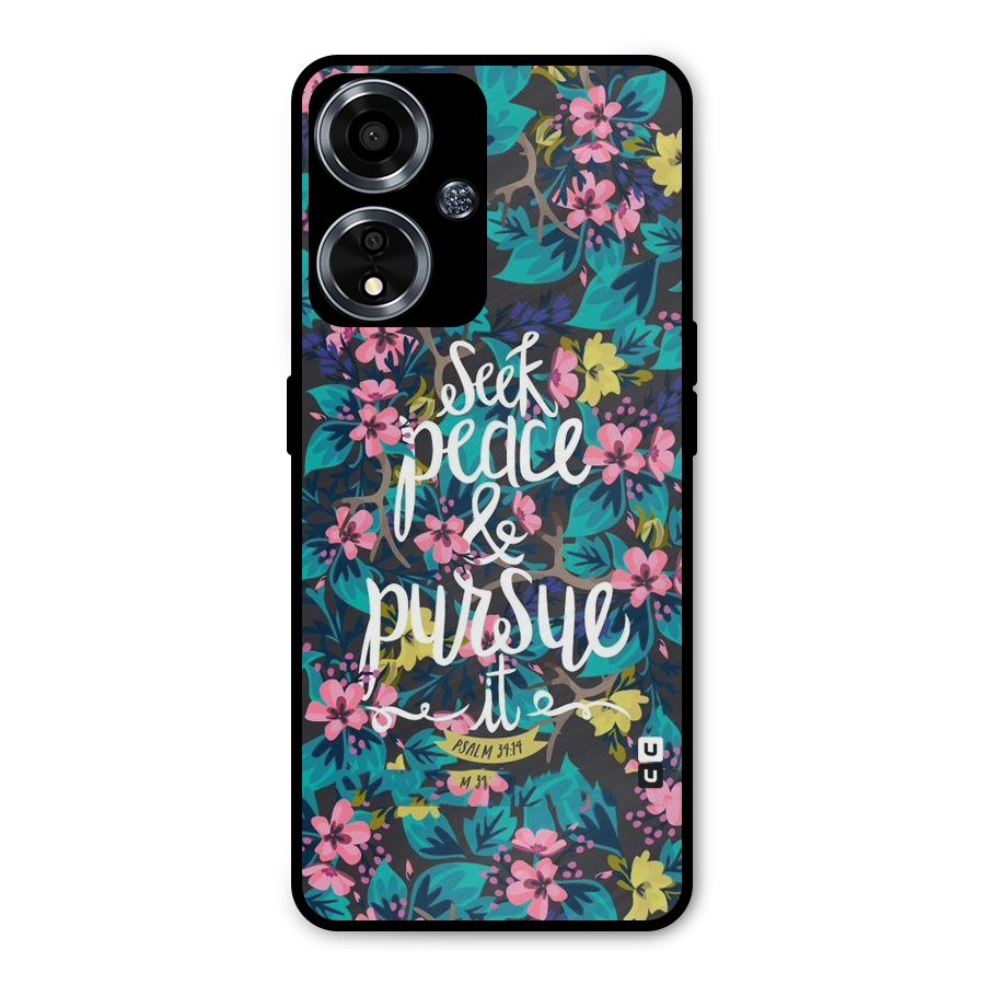 Seek Peace Metal Back Case for Oppo A59