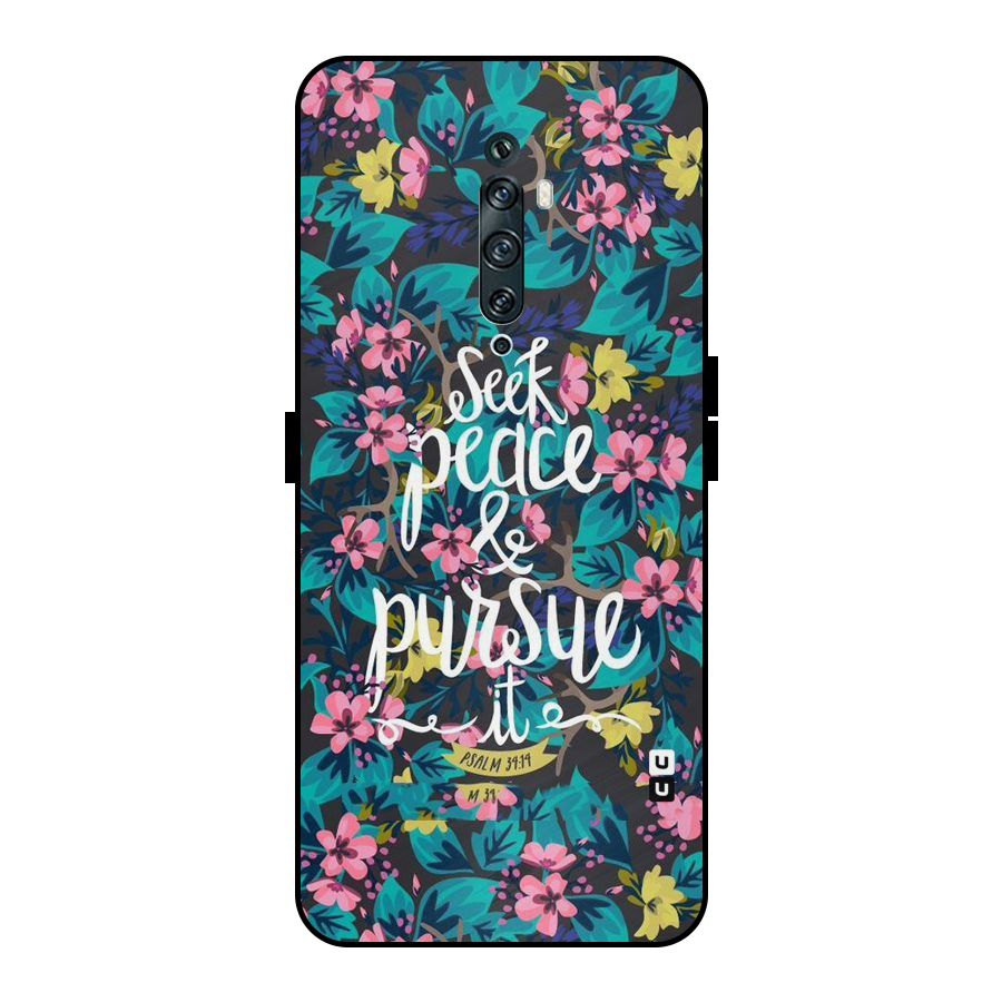 Seek Peace Metal Back Case for Oppo Reno2 Z