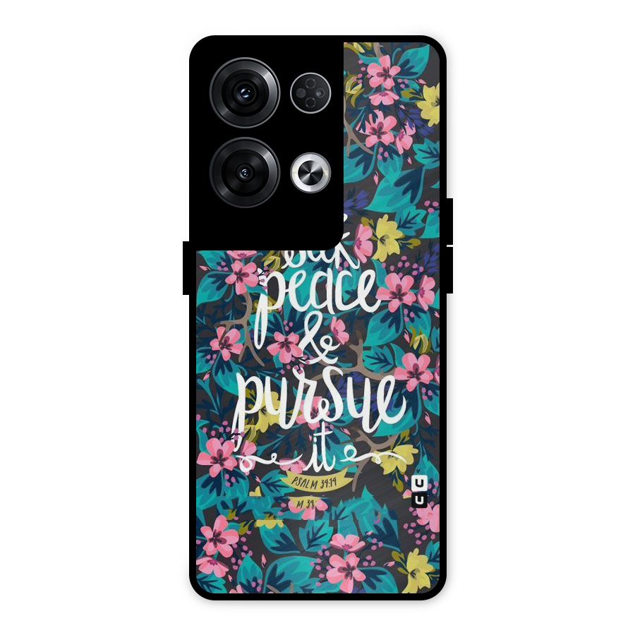 Seek Peace Metal Back Case for Oppo Reno8 Pro 5G