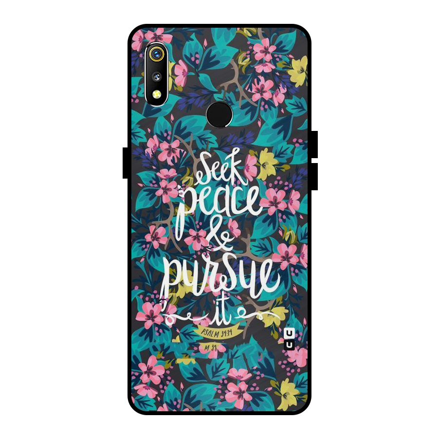 Seek Peace Metal Back Case for Realme 3