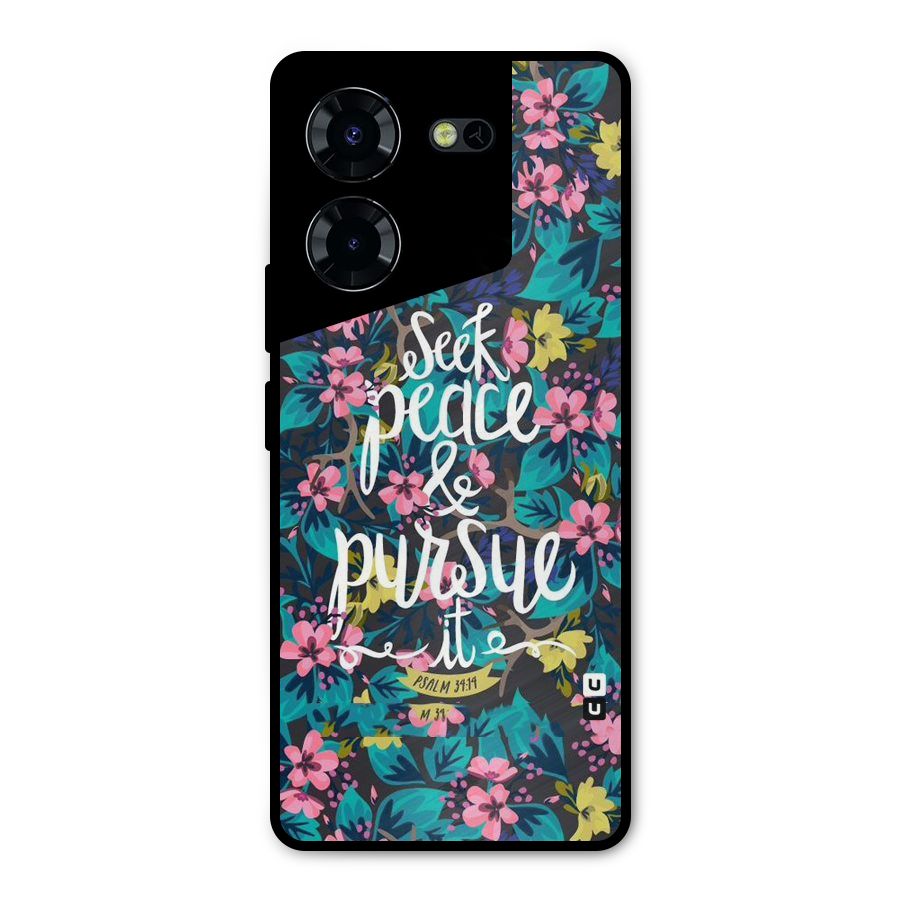 Seek Peace Metal Back Case for Tecno Pova 5 Pro 5G