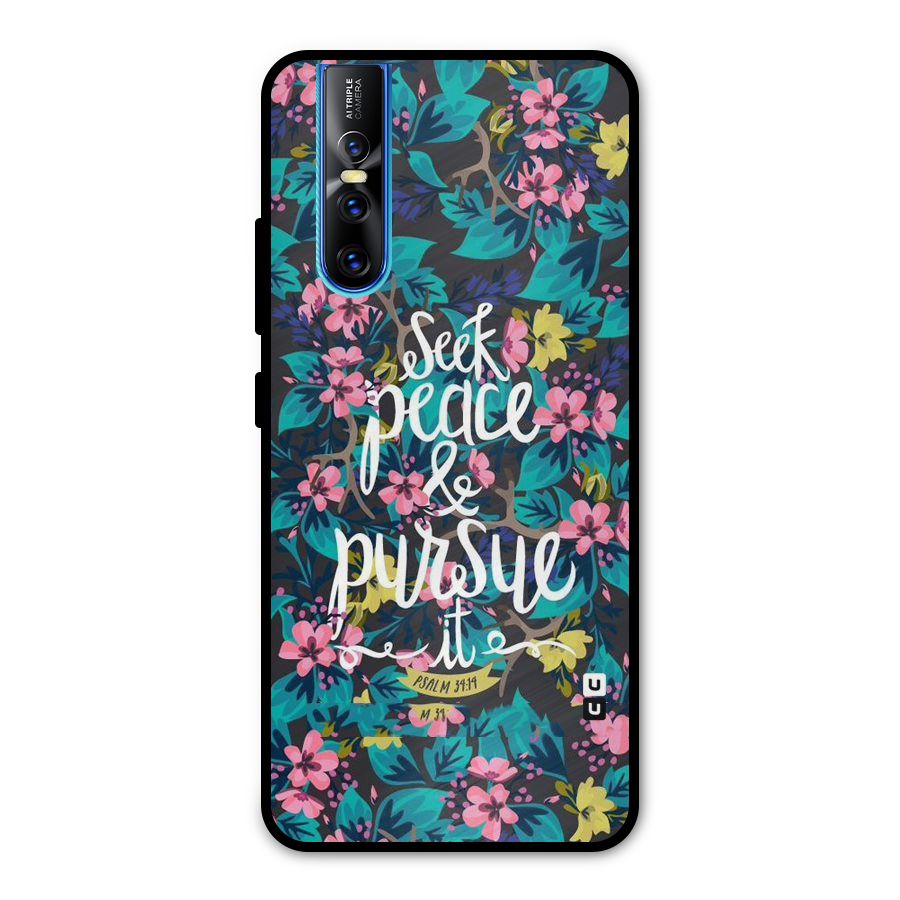 Seek Peace Metal Back Case for Vivo V15 Pro