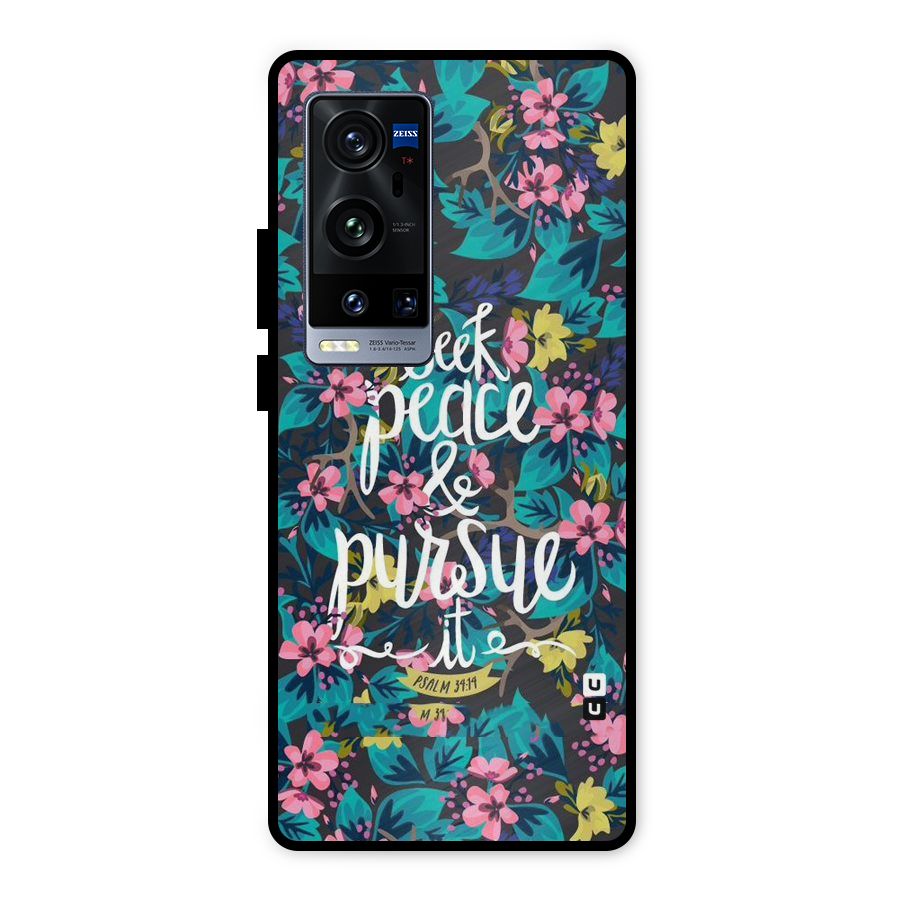 Seek Peace Metal Back Case for Vivo X60 Pro Plus