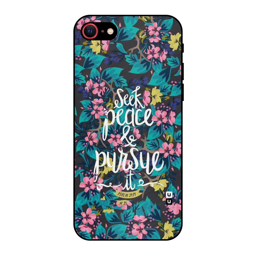 Seek Peace Metal Back Case for iPhone 8