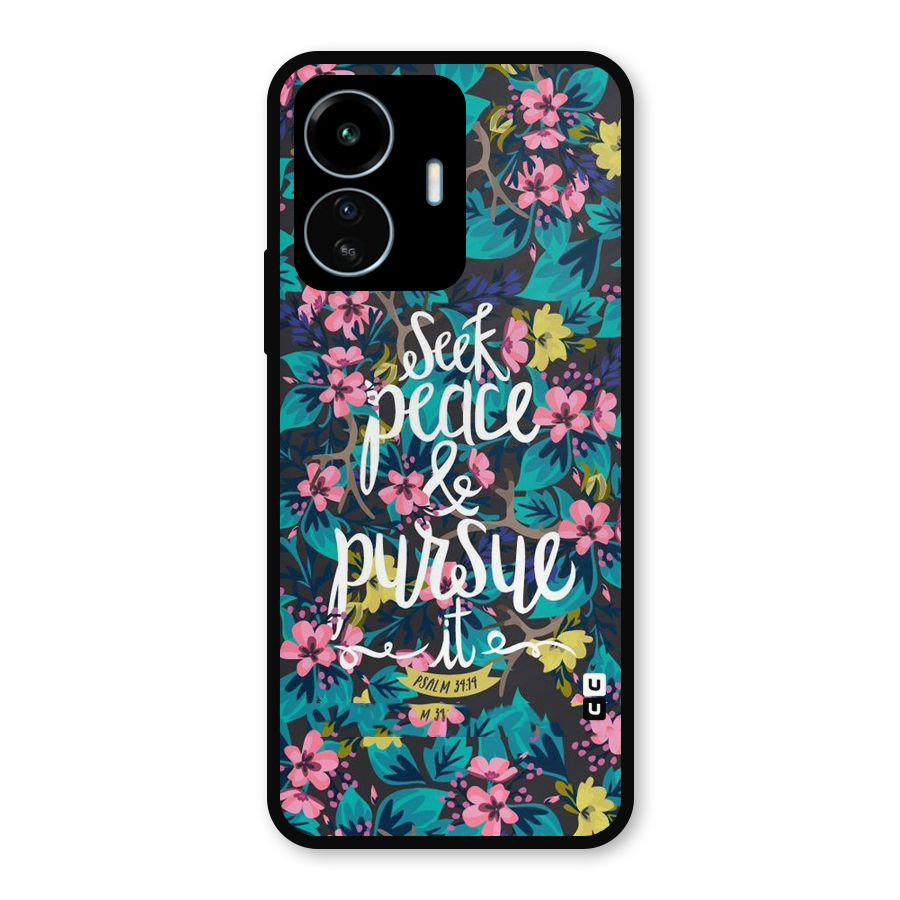 Seek Peace Metal Back Case for vivo iQOO Z6 Lite 5G