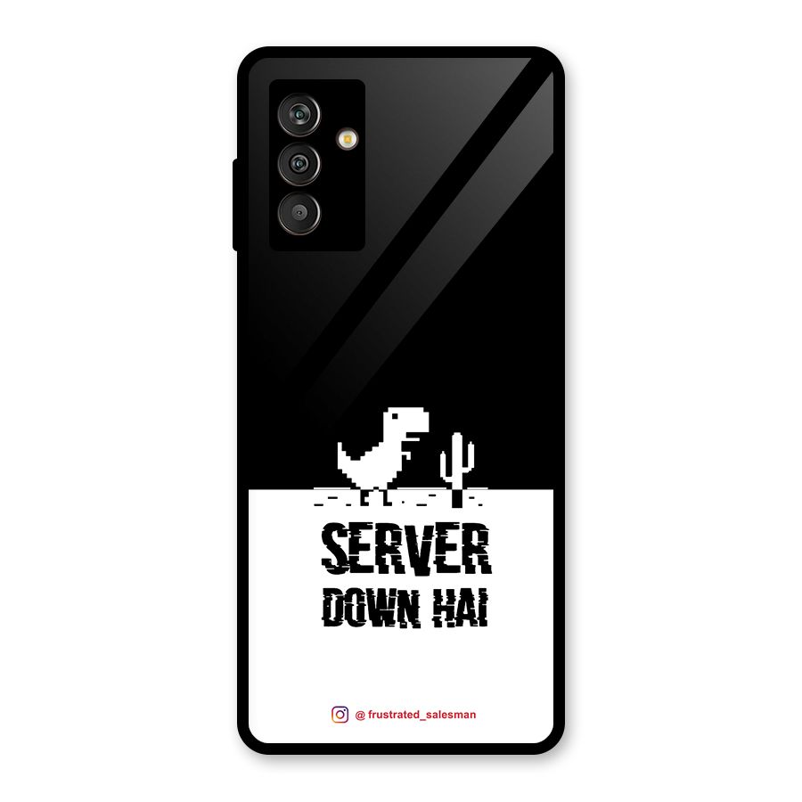 Server Down Hai Black Glass Back Case for Galaxy M13