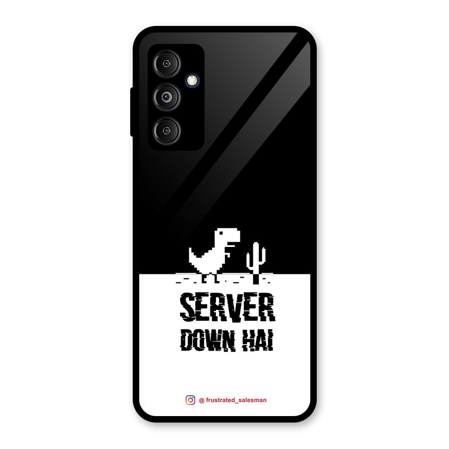 Server Down Hai Black Glass Back Case for Galaxy M14 5G