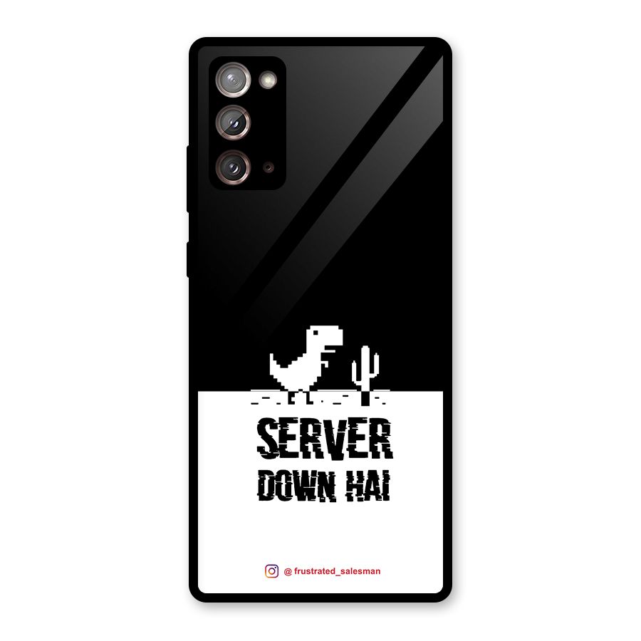 Server Down Hai Black Glass Back Case for Galaxy Note 20