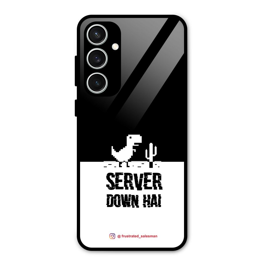 Server Down Hai Black Glass Back Case for Galaxy S23 FE