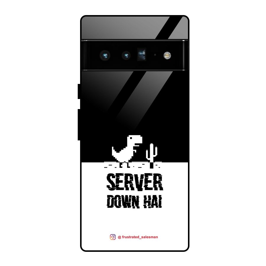Server Down Hai Black Glass Back Case for Google Pixel 6 Pro