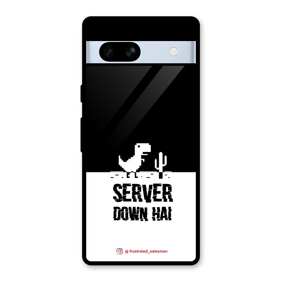 Server Down Hai Black Glass Back Case for Google Pixel 7a