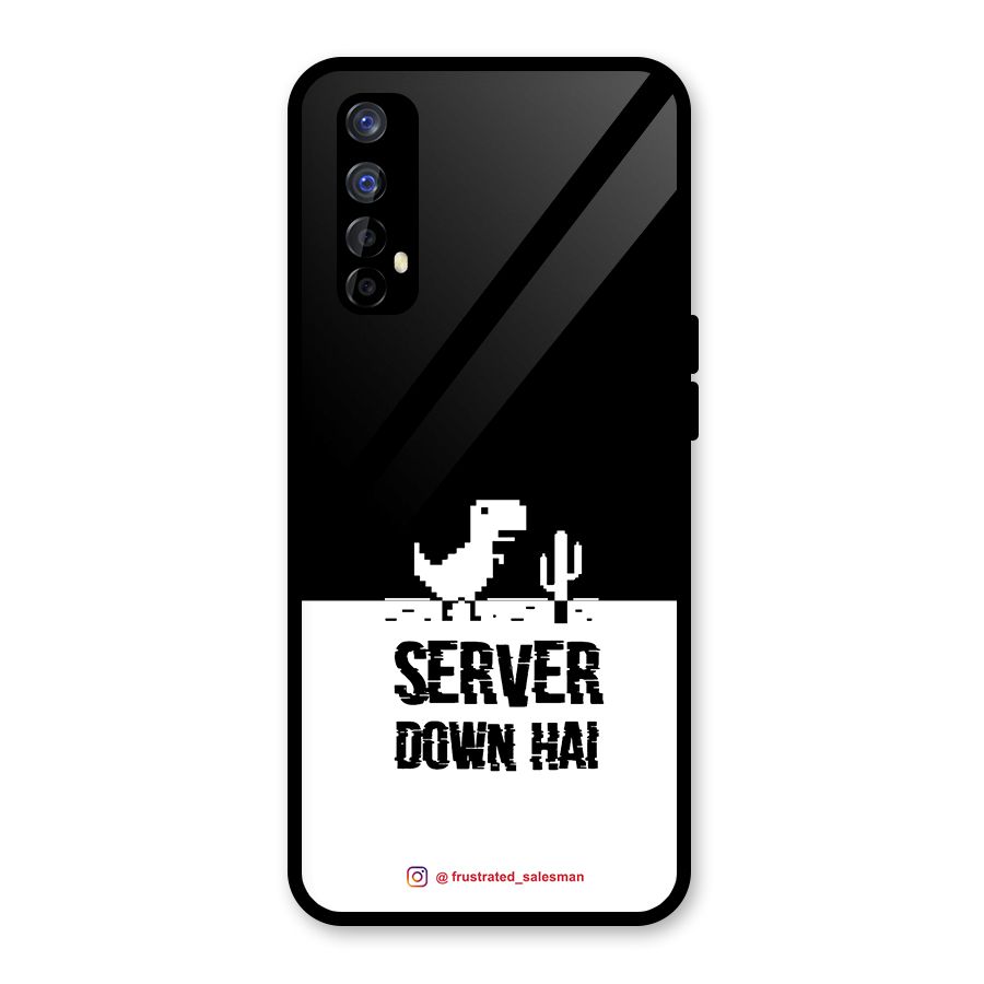 Server Down Hai Black Glass Back Case for Realme 7