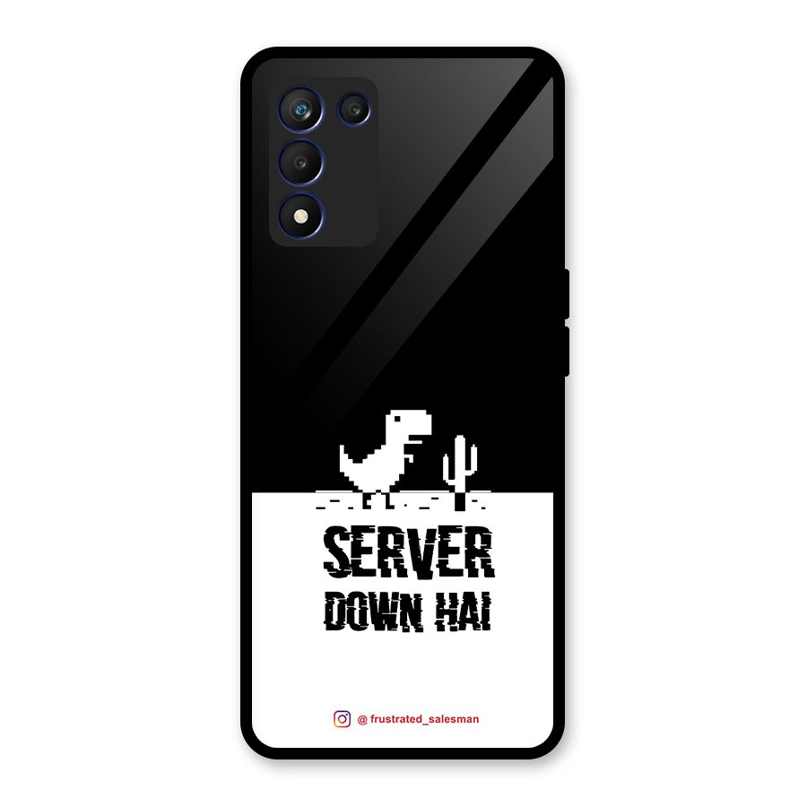 Server Down Hai Black Glass Back Case for Realme 9 5G Speed