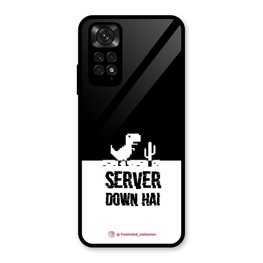 Server Down Hai Black Glass Back Case for Redmi Note 11S