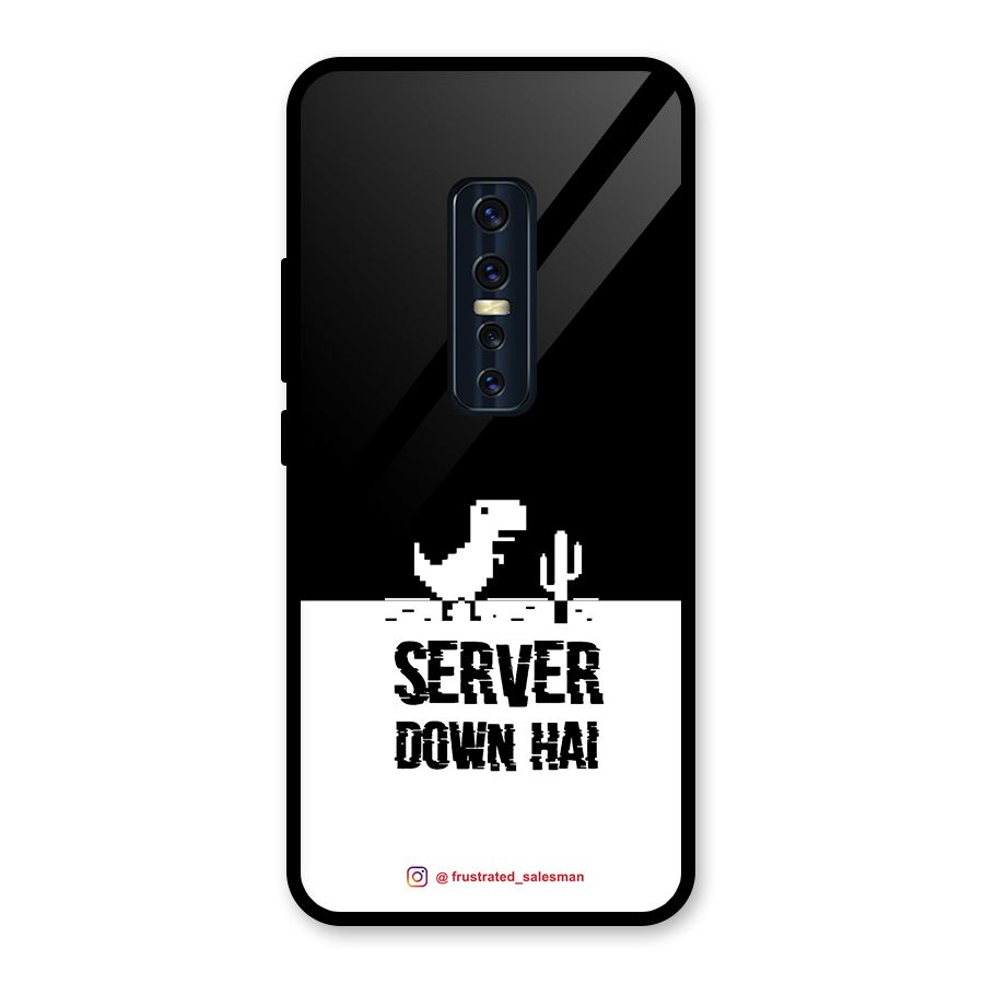 Server Down Hai Black Glass Back Case for Vivo V17 Pro