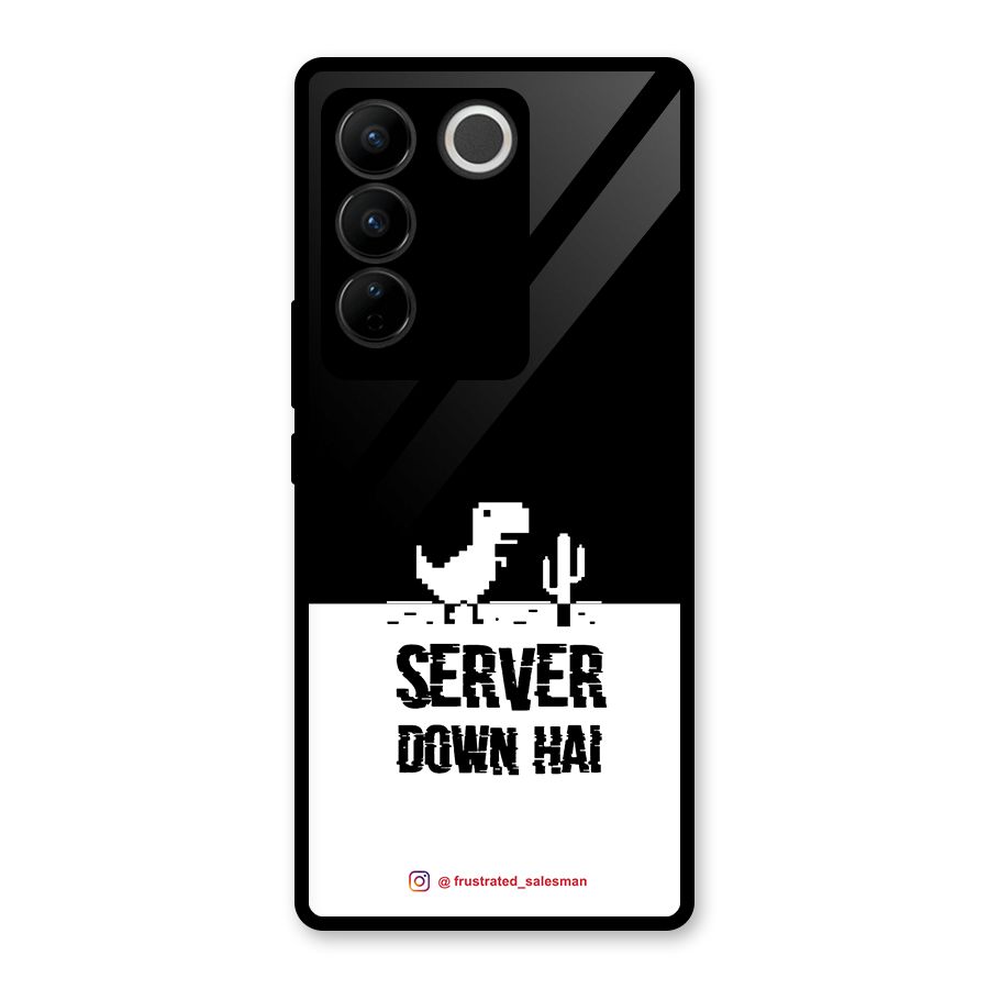 Server Down Hai Black Glass Back Case for Vivo V27