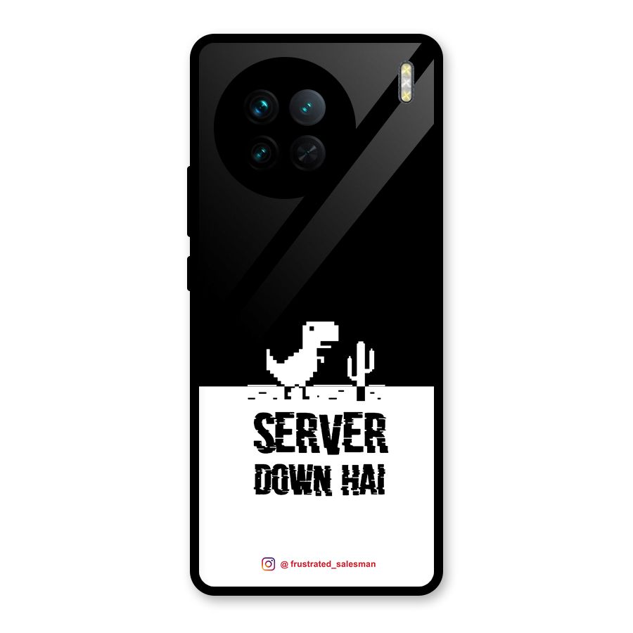 Server Down Hai Black Glass Back Case for Vivo X90