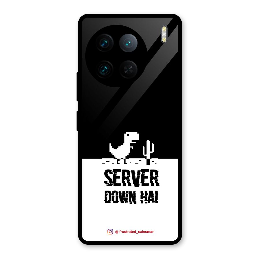 Server Down Hai Black Glass Back Case for Vivo X90 Pro
