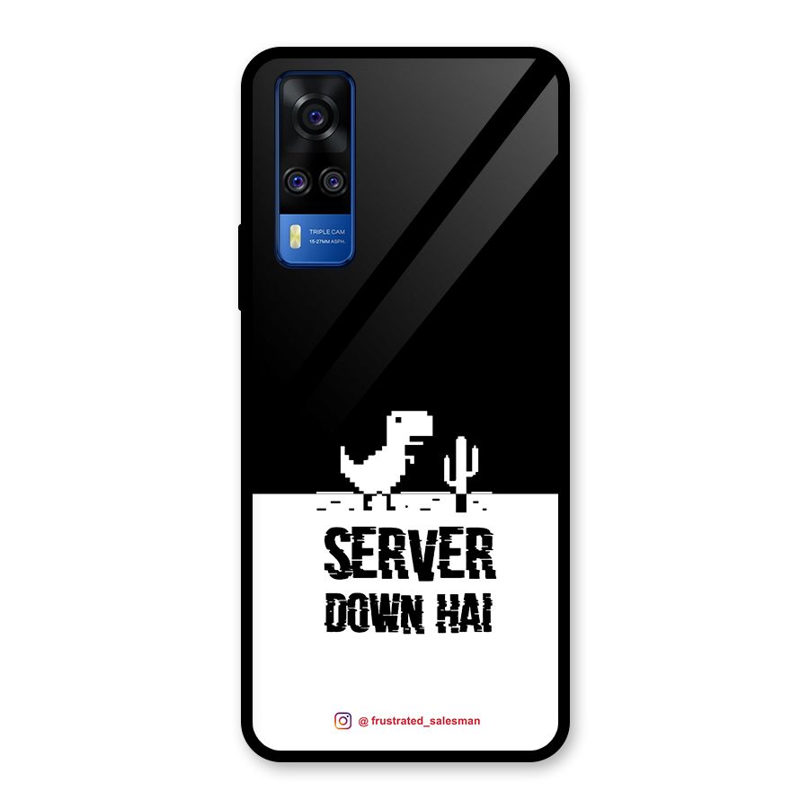 Server Down Hai Black Glass Back Case for Vivo Y31