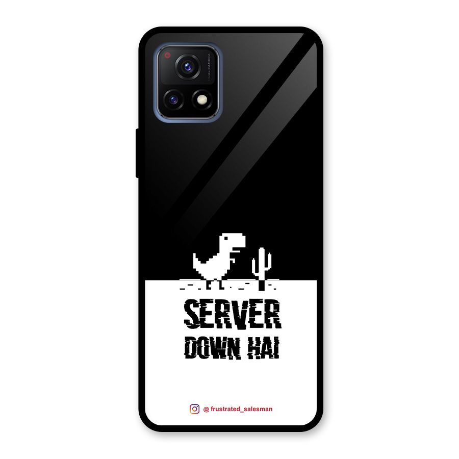 Server Down Hai Black Glass Back Case for Vivo Y72 5G