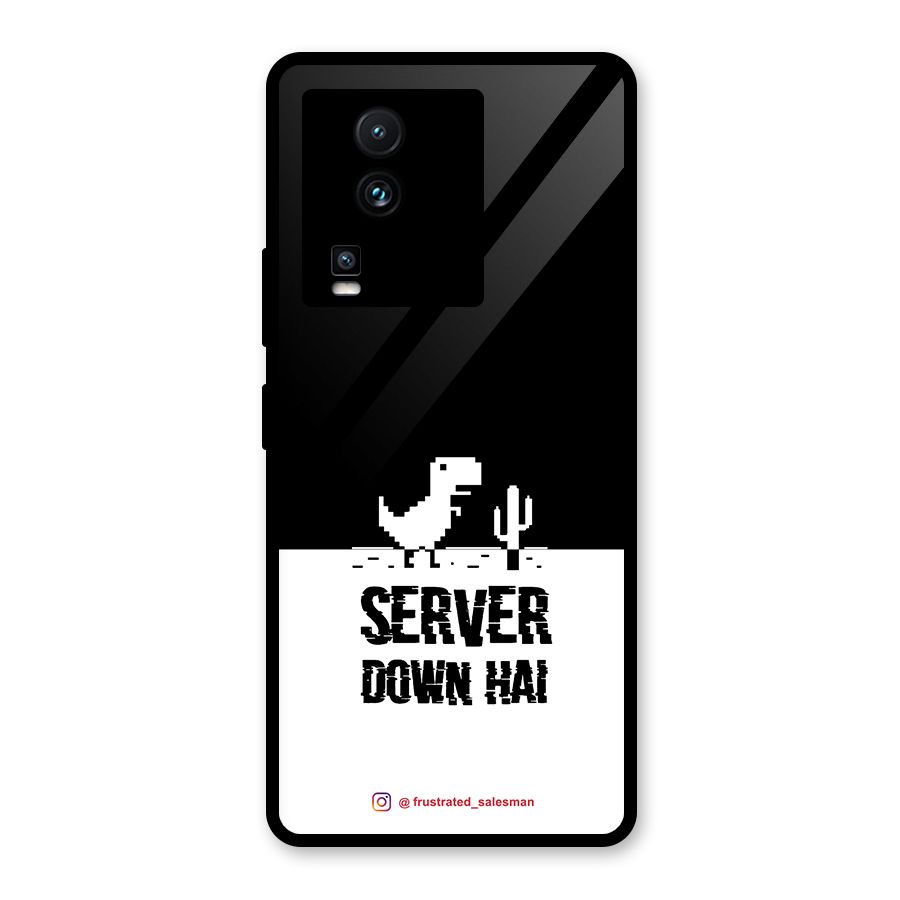 Server Down Hai Black Glass Back Case for Vivo iQOO Neo 7