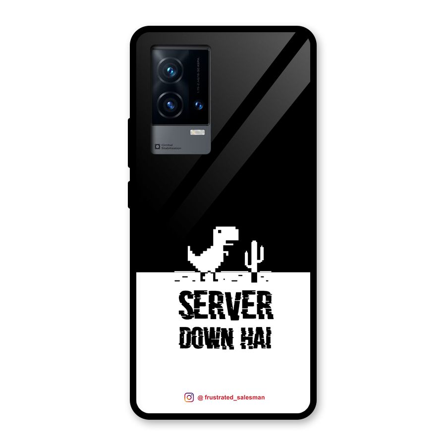 Server Down Hai Black Glass Back Case for iQOO 9 5G