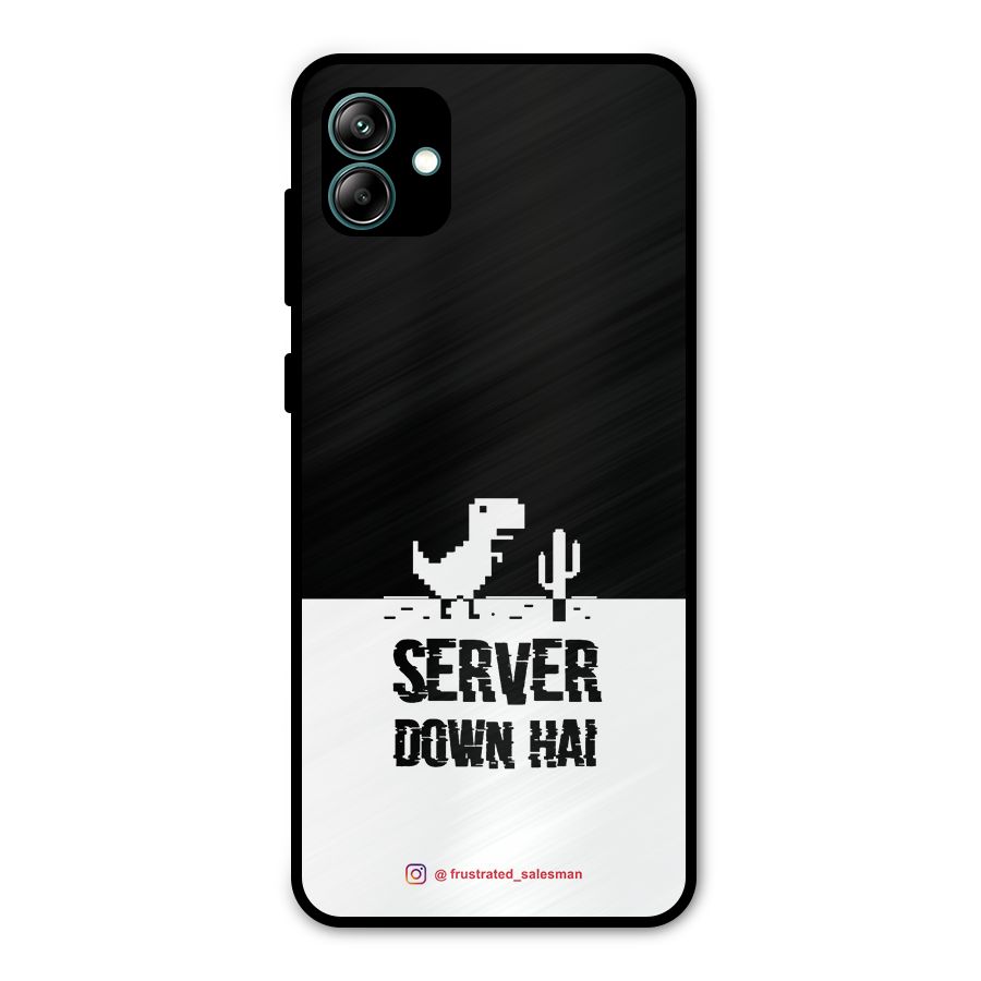 Server Down Hai Black Metal Back Case for Galaxy A04