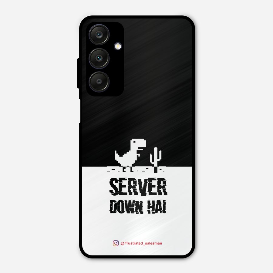 Server Down Hai Black Metal Back Case for Galaxy A25 5G