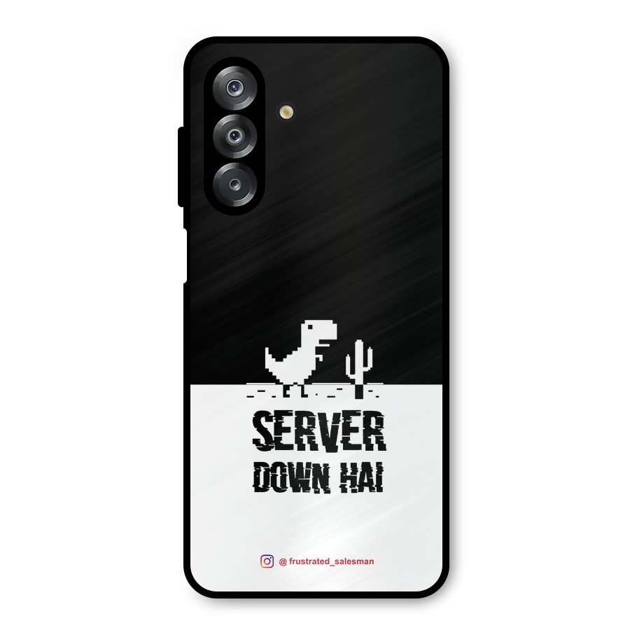 Server Down Hai Black Metal Back Case for Galaxy A26
