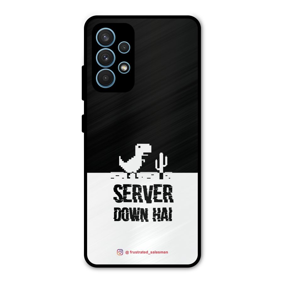 Server Down Hai Black Metal Back Case for Galaxy A32