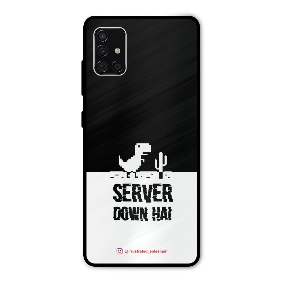 Server Down Hai Black Metal Back Case for Galaxy A51