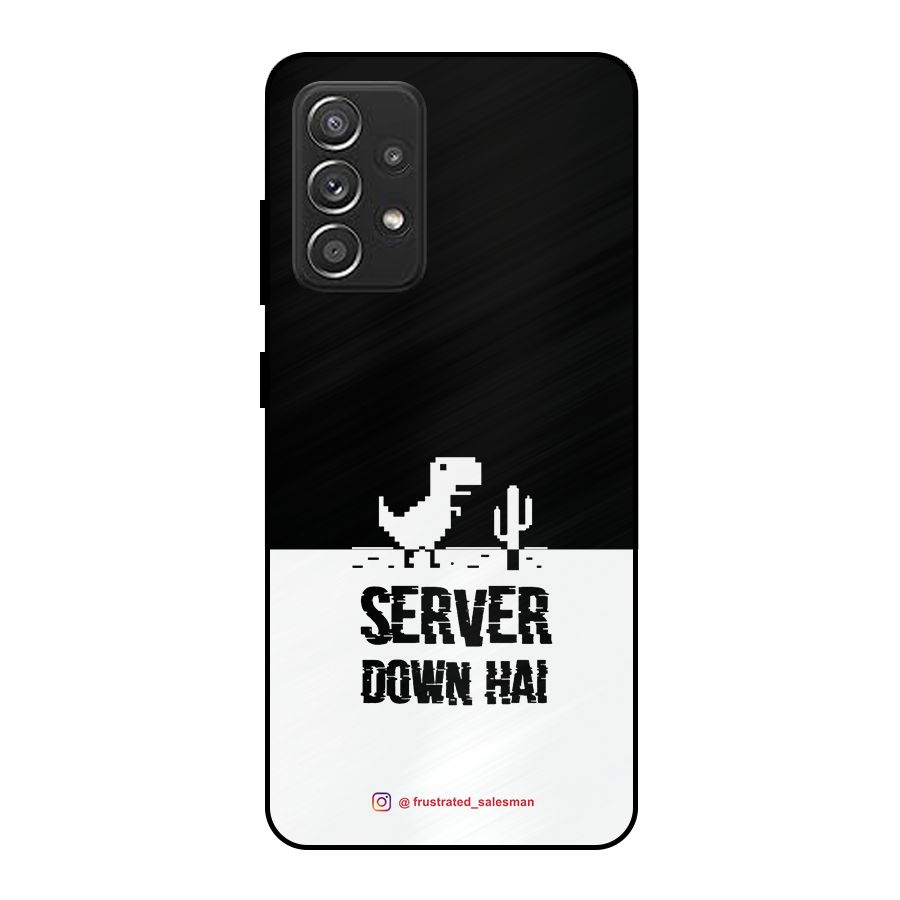 Server Down Hai Black Metal Back Case for Galaxy A52s 5G