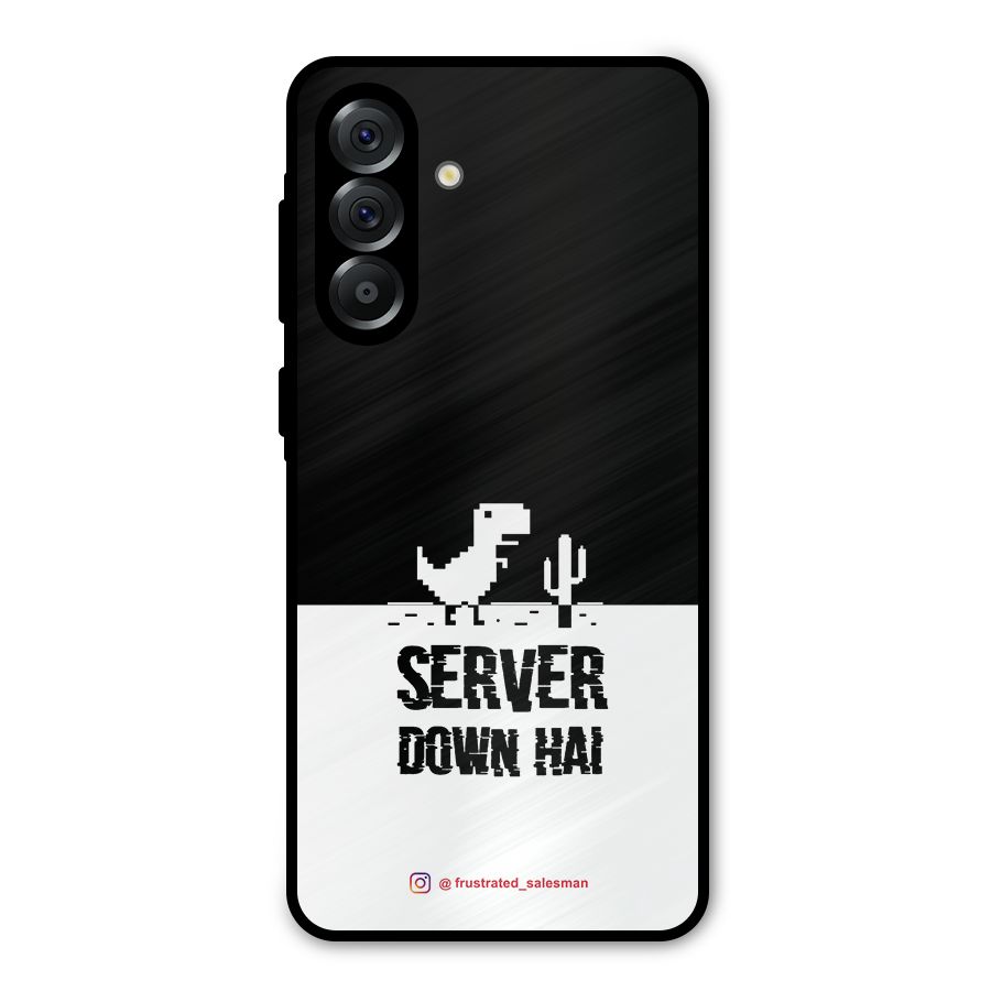 Server Down Hai Black Metal Back Case for Galaxy A56