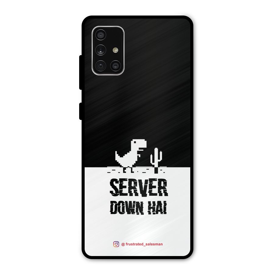 Server Down Hai Black Metal Back Case for Galaxy A71
